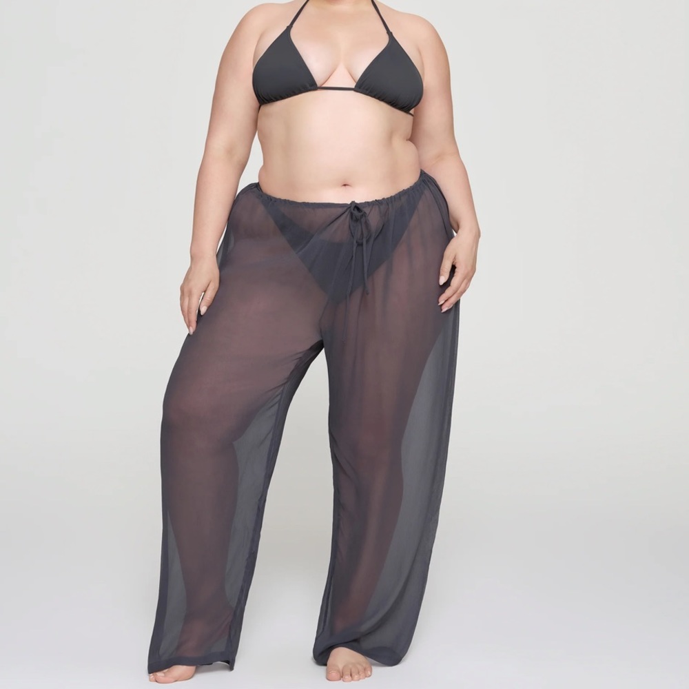 NWT Skims Silk Chiffon Coverup Drawstring Pant